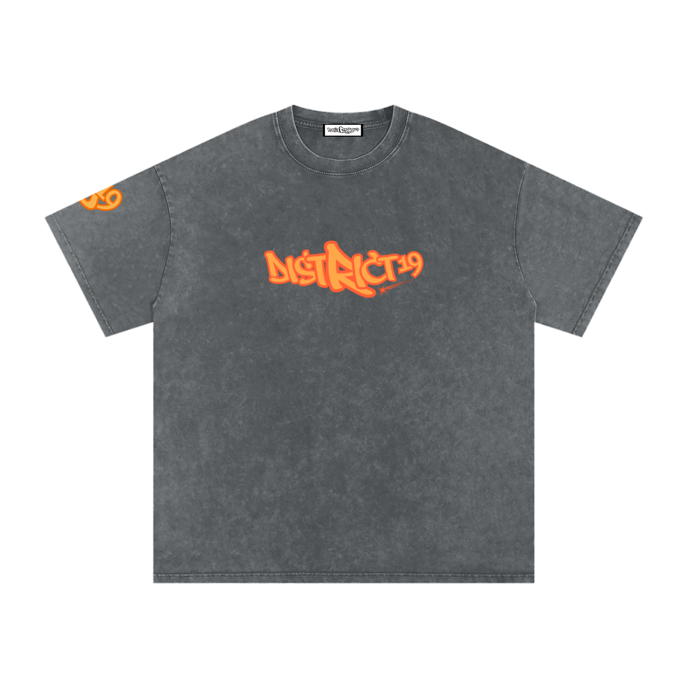 Snow Washed Oversized Cotton T-Shirt