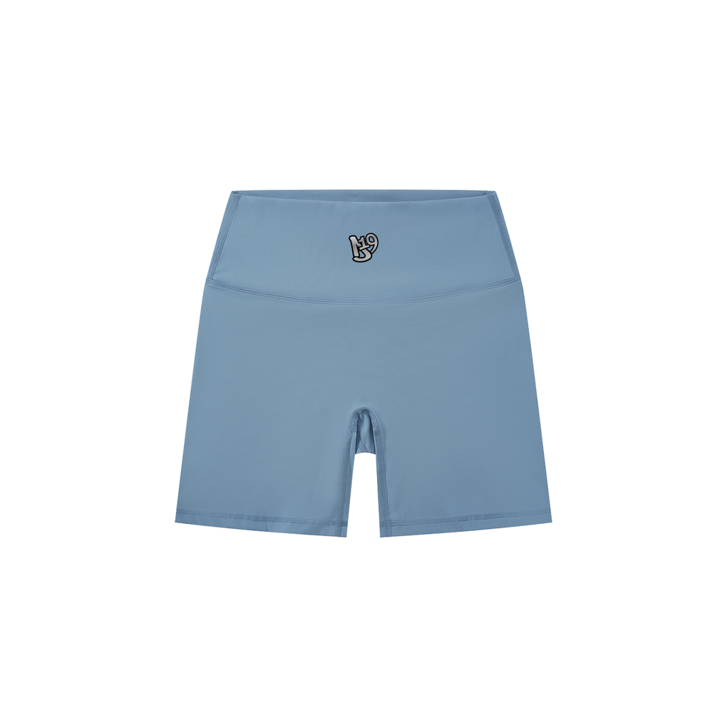 D19 Blue Women's High-Waisted Biker Shorts