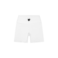 D19 White Women's High-Waisted Biker Shorts