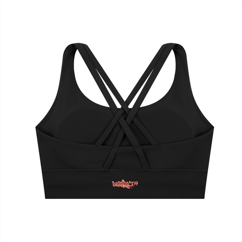 D19 Black Strappy Criss-Cross Sports Bra