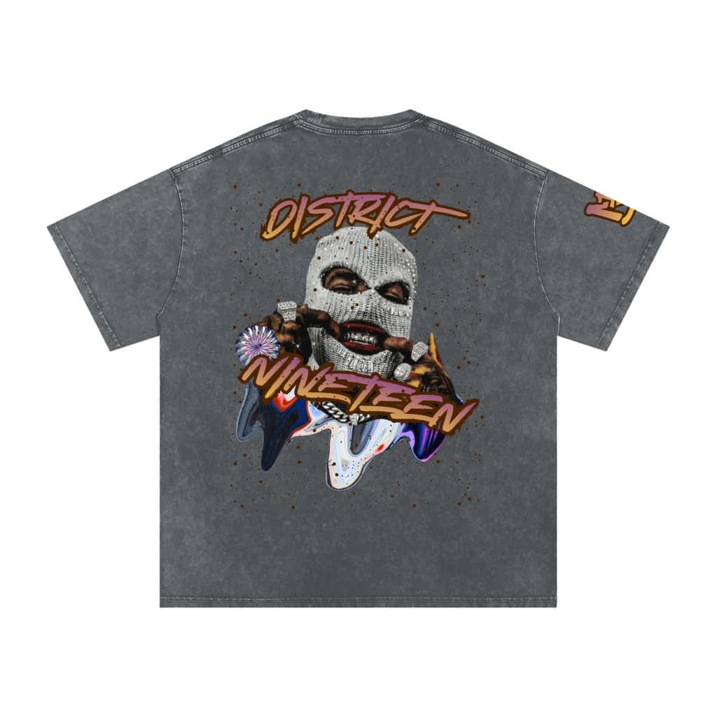 Snow Washed Oversized Cotton T-Shirt