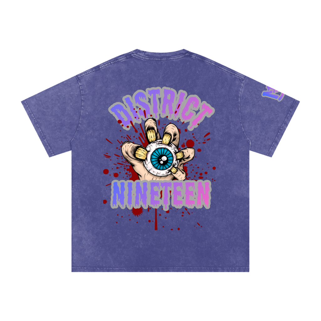 Snow Washed Oversized Cotton T-Shirt