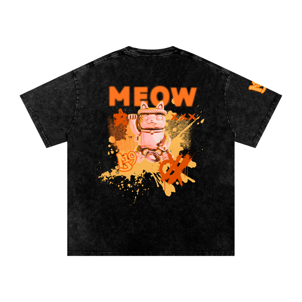 Snow Washed Oversized Cotton T-Shirt