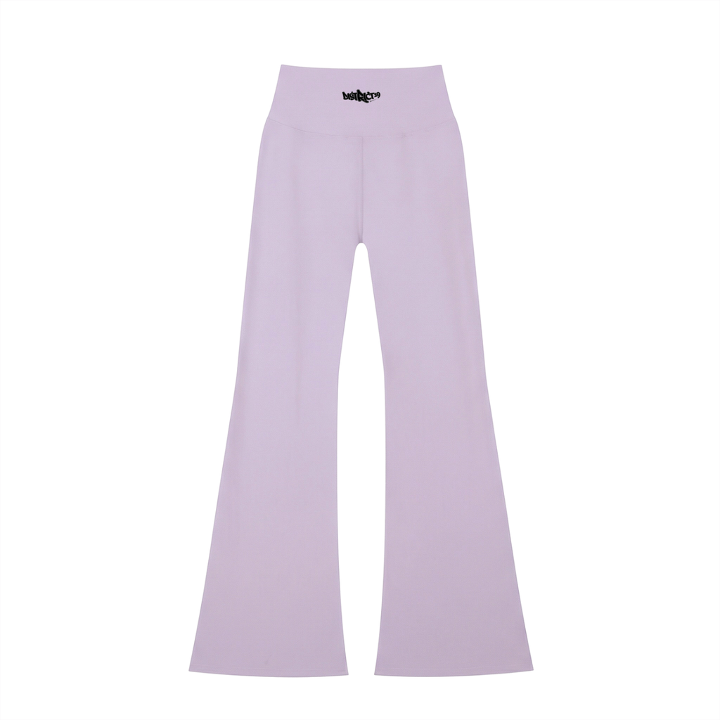 D19 Light Purple Women's High-Waisted Flare Leggings