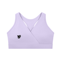D19 Light Purple Women's Crossover V-Neck Sports Bra