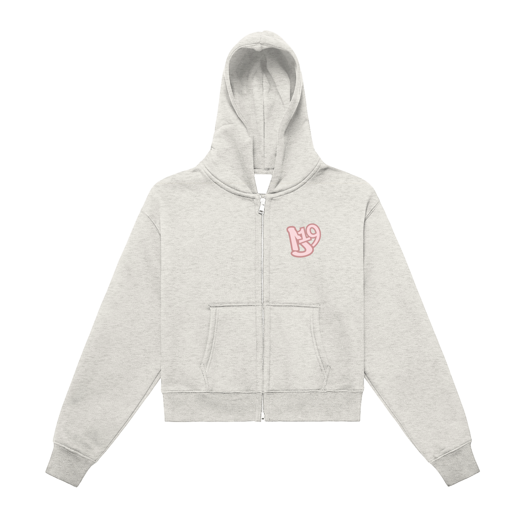 D19 Woman Essential Fleeced Zip-Up Cropped Hoodie