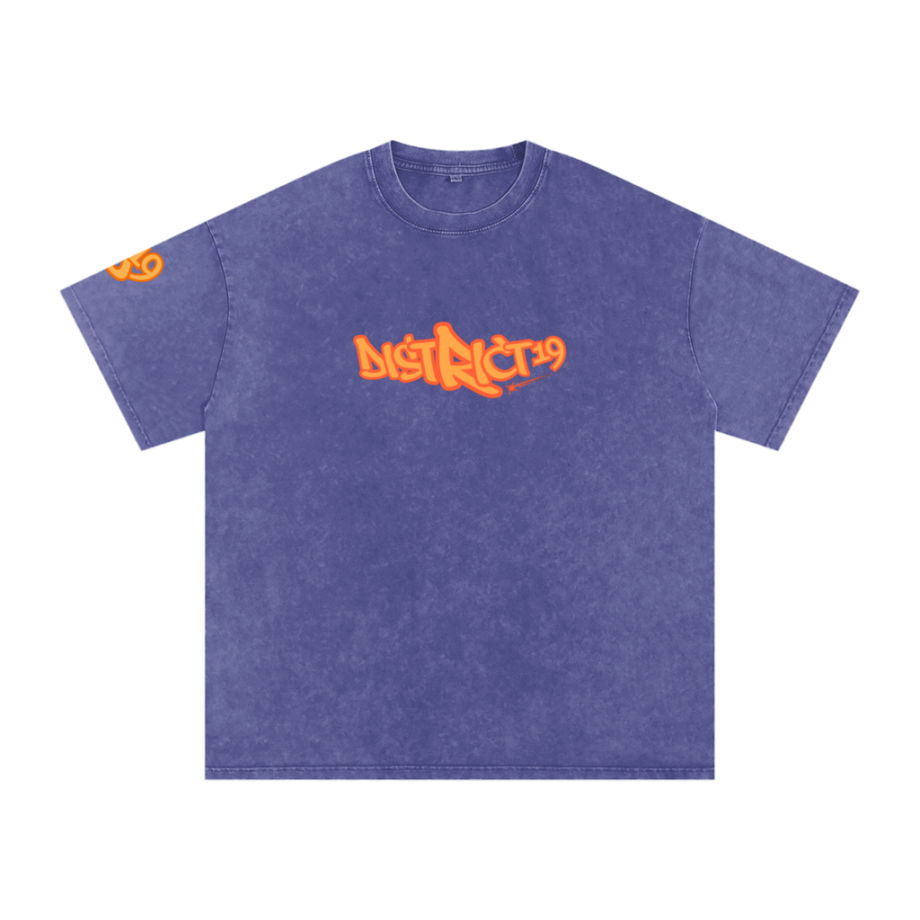 Snow Washed Oversized Cotton T-Shirt