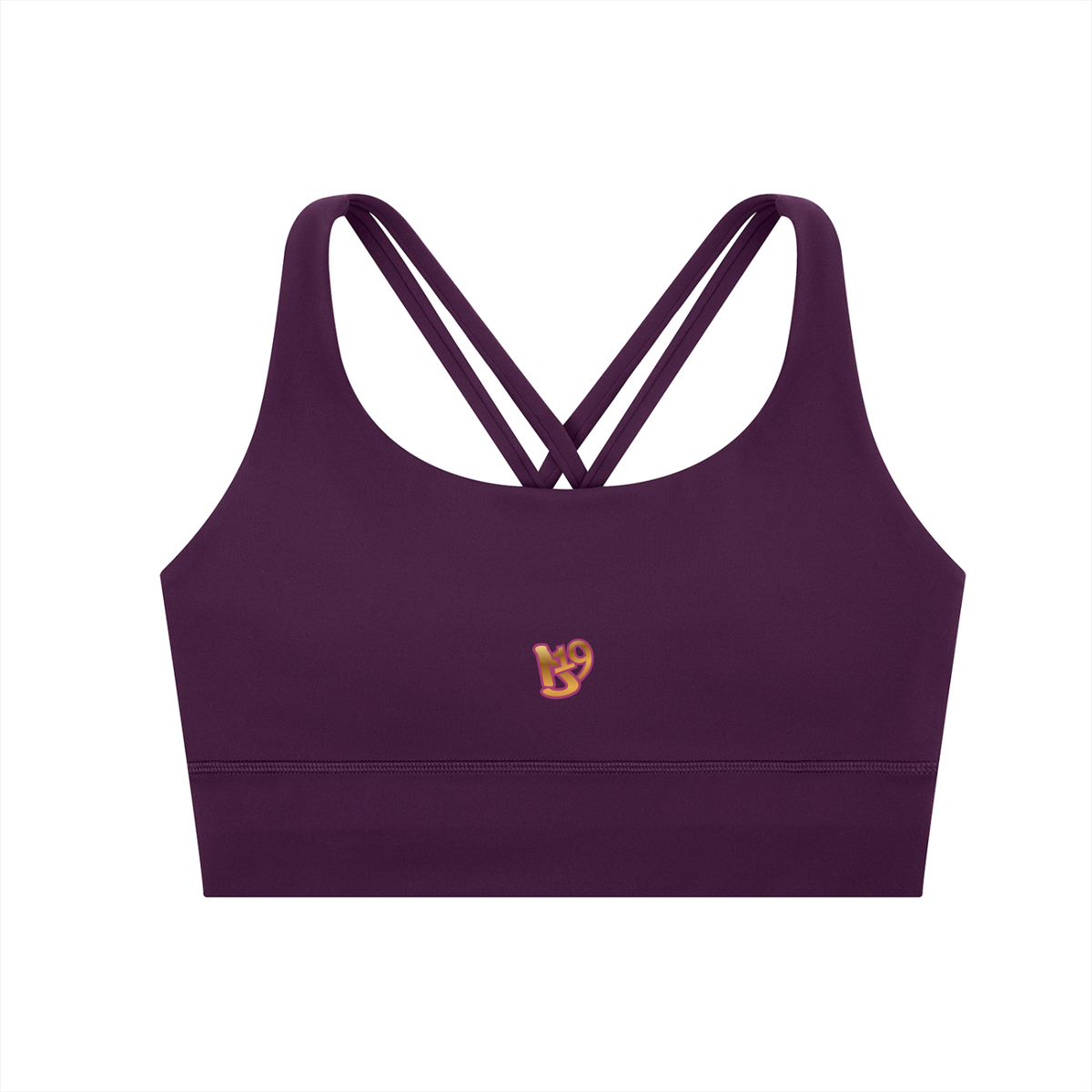 D19 Purple Strappy Criss-Cross Sports Bra