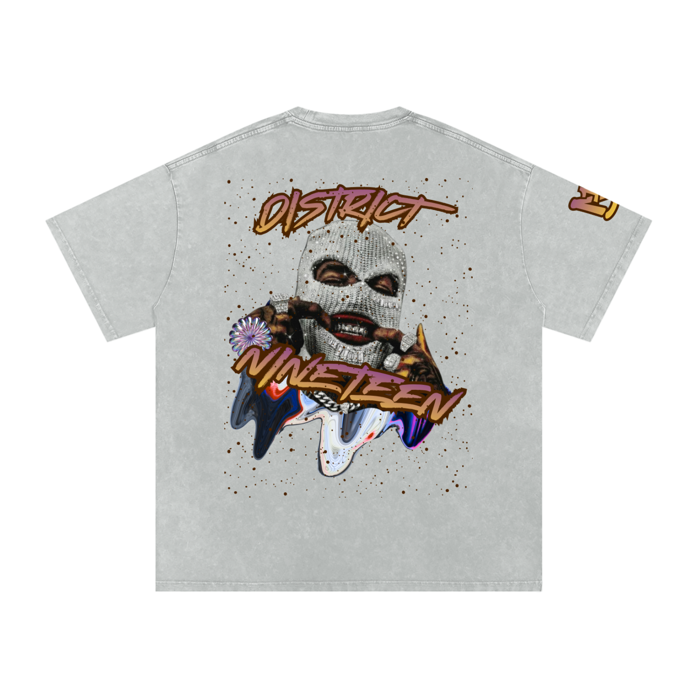 Snow Washed Oversized Cotton T-Shirt