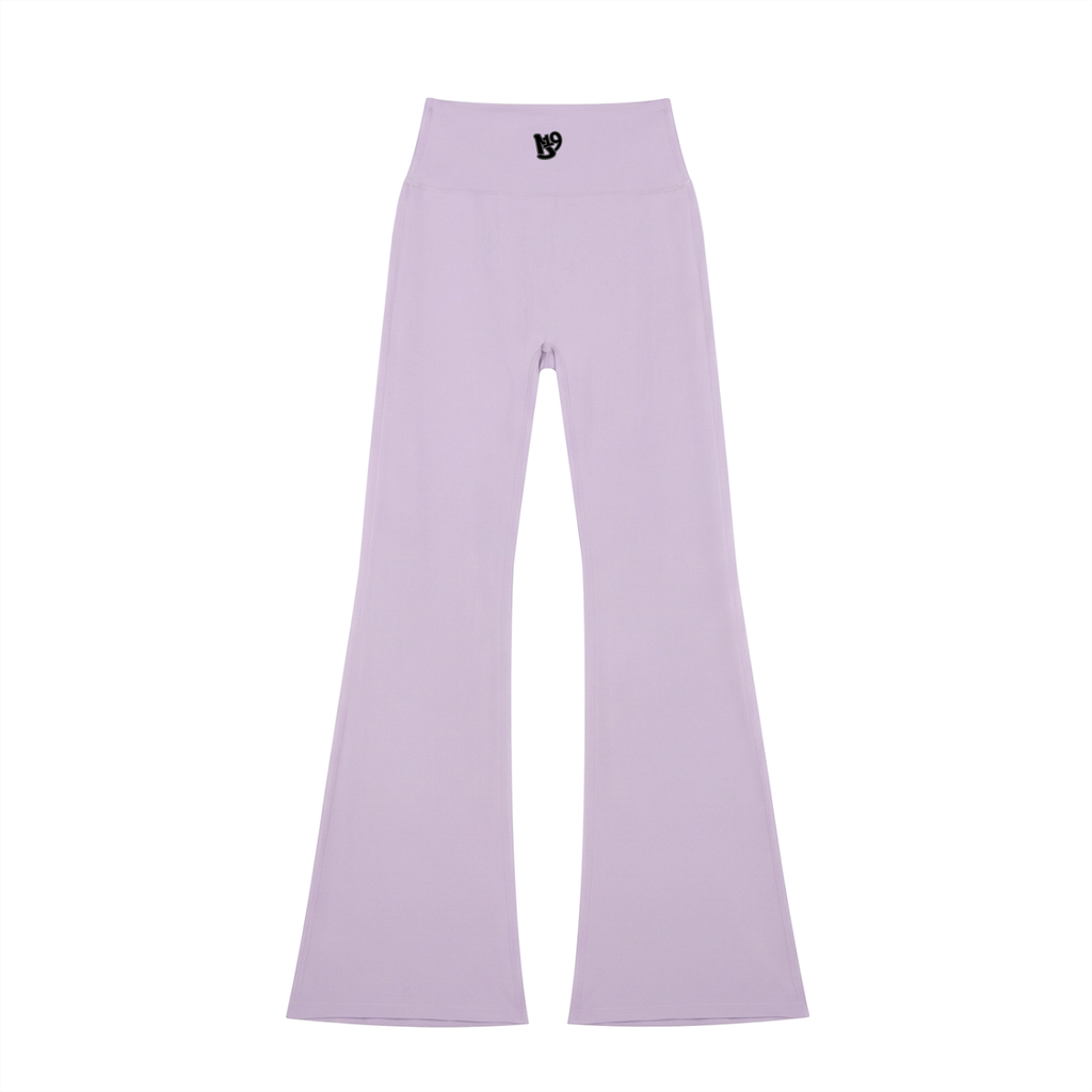 D19 Light Purple Women's High-Waisted Flare Leggings