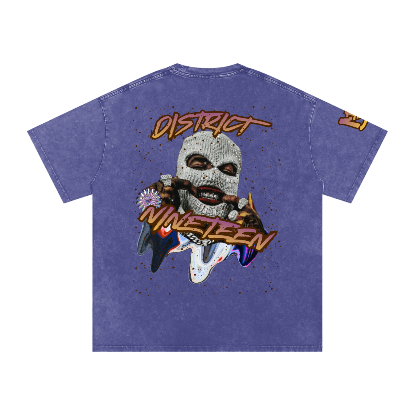 Snow Washed Oversized Cotton T-Shirt