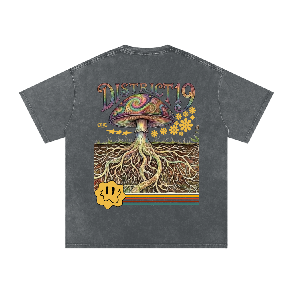 Earth 4-Elements Snow Washed Oversized Cotton T-Shirt