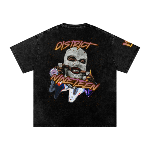 Snow Washed Oversized Cotton T-Shirt