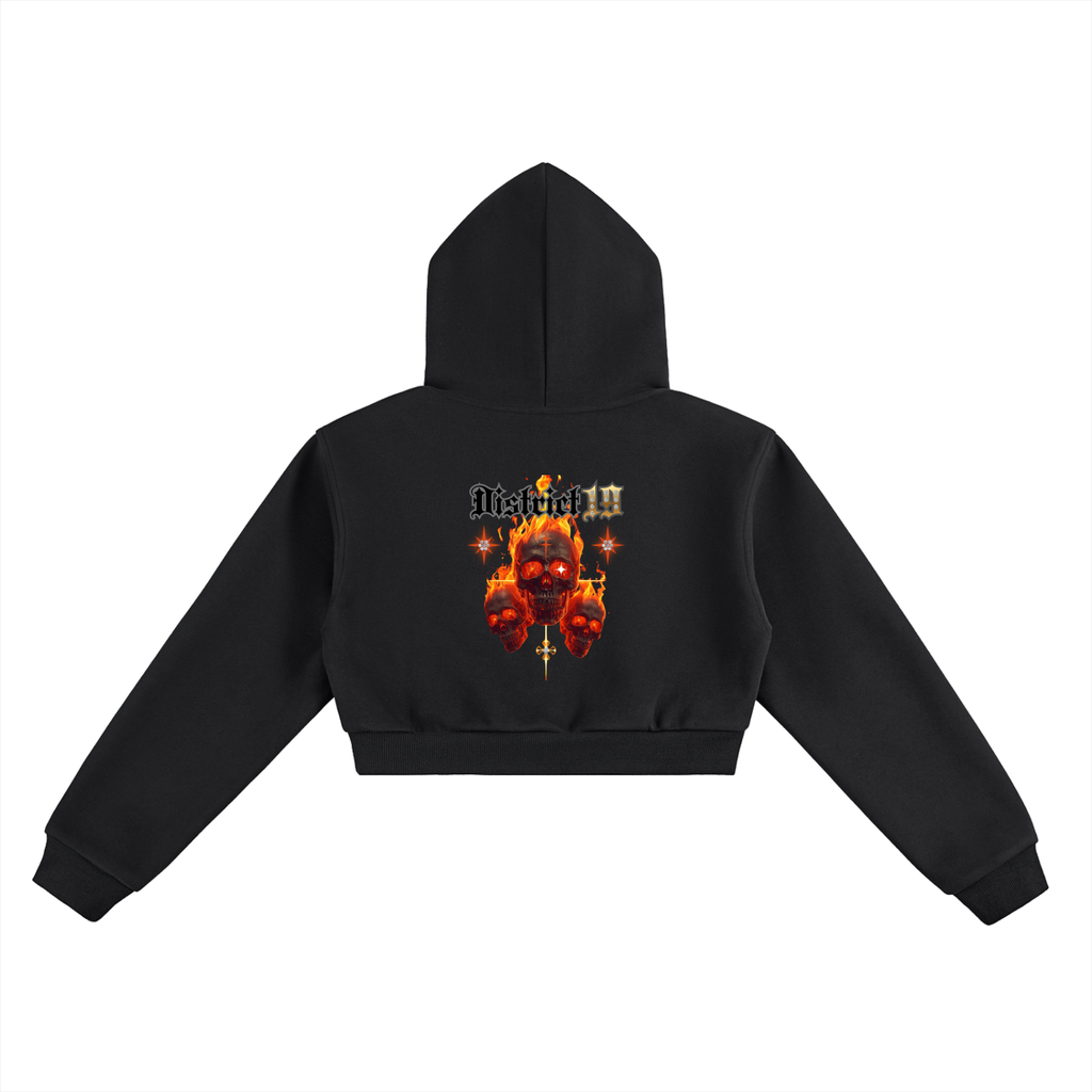 Fire 4-E Woman Essential Cropped Hoodie