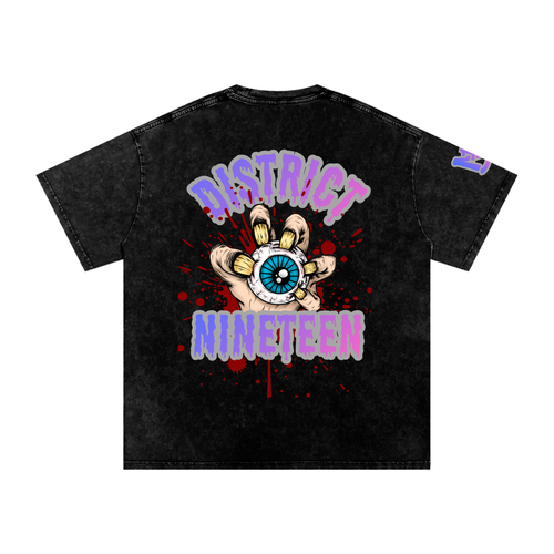 Snow Washed Oversized Cotton T-Shirt