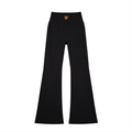D19 Black Women's High-Waisted Flare Leggings