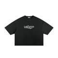 4-Elements Black Classic Frayed Boxy Tee