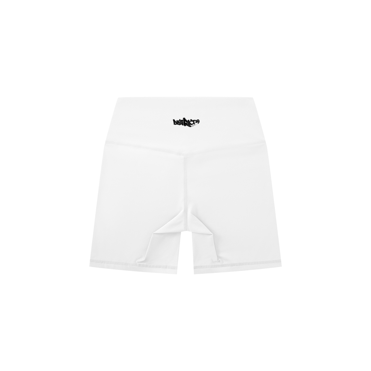 D19 White Women's High-Waisted Biker Shorts