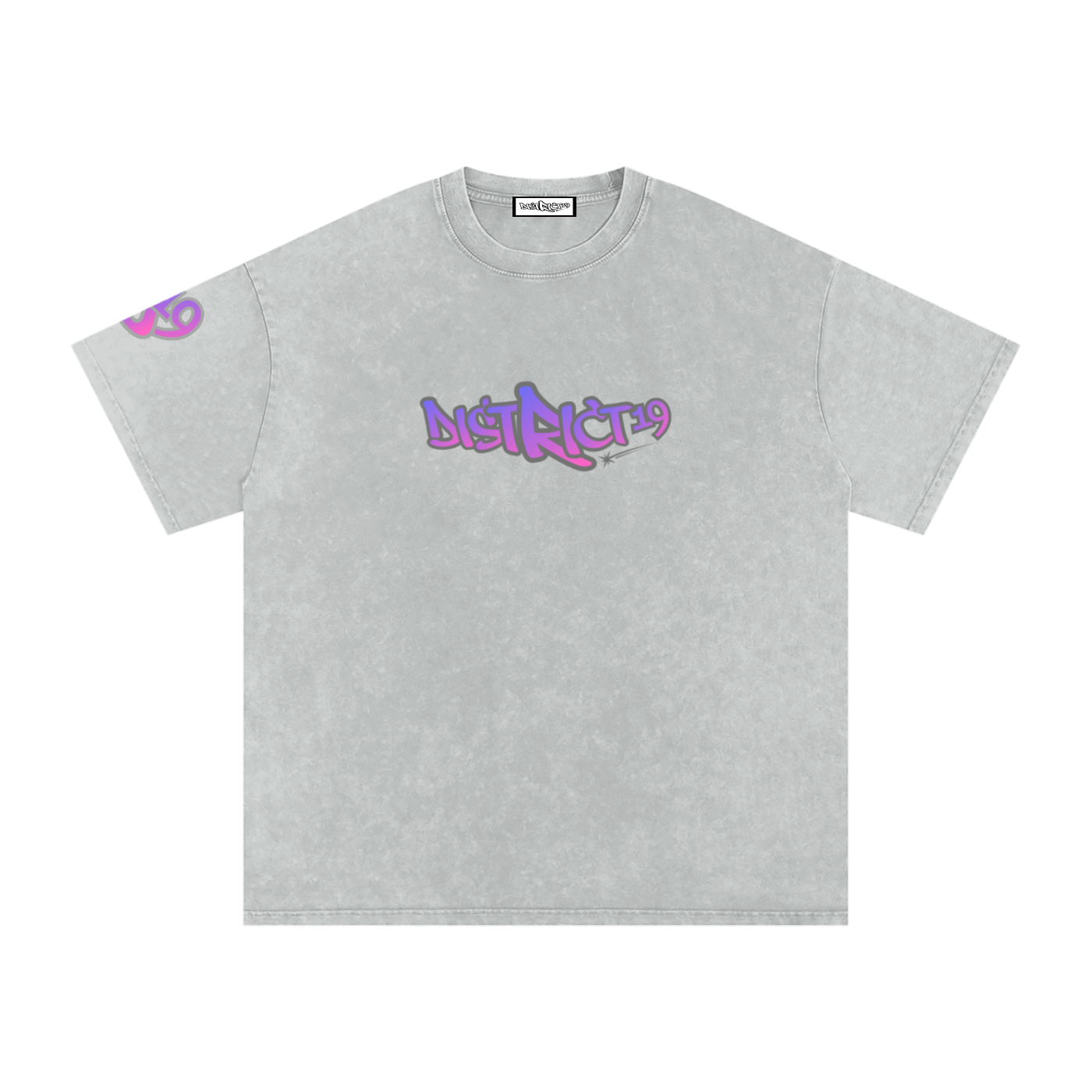 Snow Washed Oversized Cotton T-Shirt