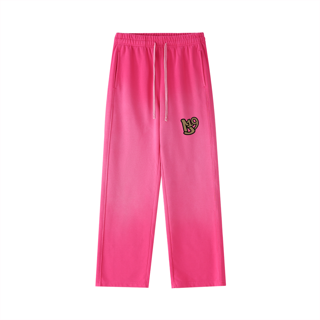 Vintage Washed Gradient Straight-Leg Sweatpants