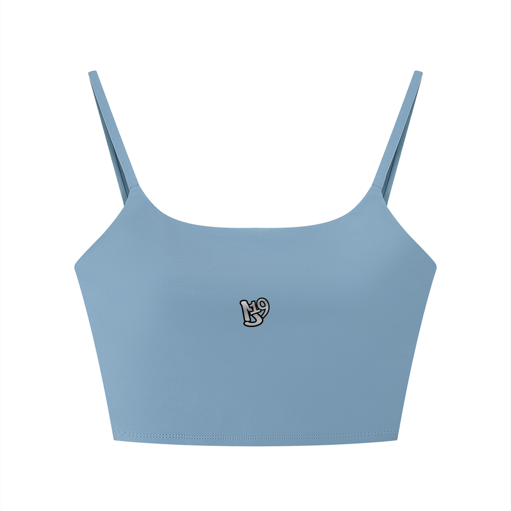 D19 Blue Women's Solid Color Sports Bra