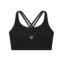 D19 Black Strappy Criss-Cross Sports Bra