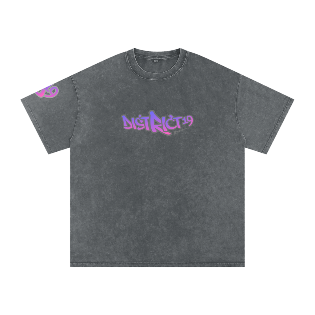 Snow Washed Oversized Cotton T-Shirt