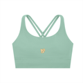 D19 Light Green Strappy Criss-Cross Sports Bra