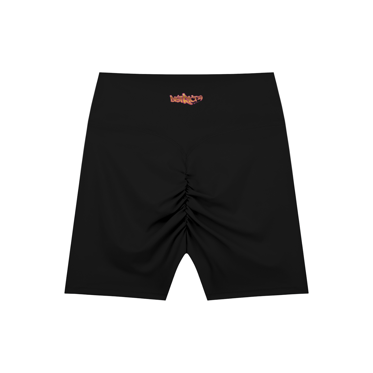 D19 Black High-Waisted Blend Biker Shorts