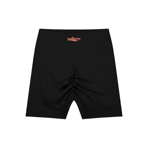 D19 Black High-Waisted Blend Biker Shorts