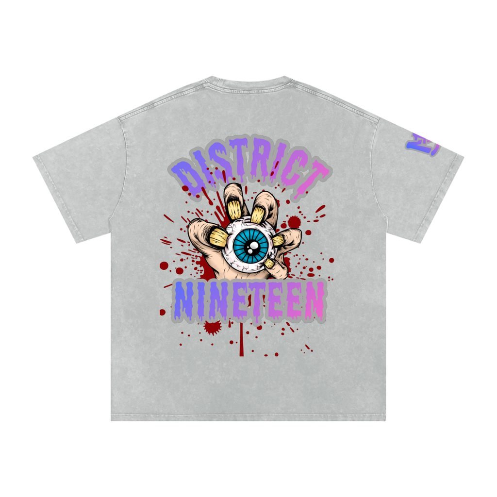 Snow Washed Oversized Cotton T-Shirt