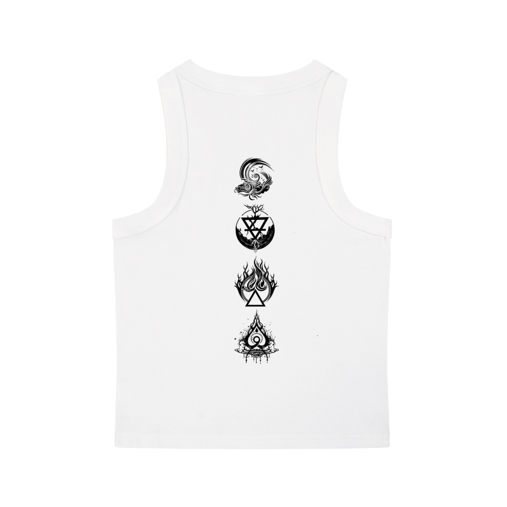 4- E White Woman Snow Washed Tank Top