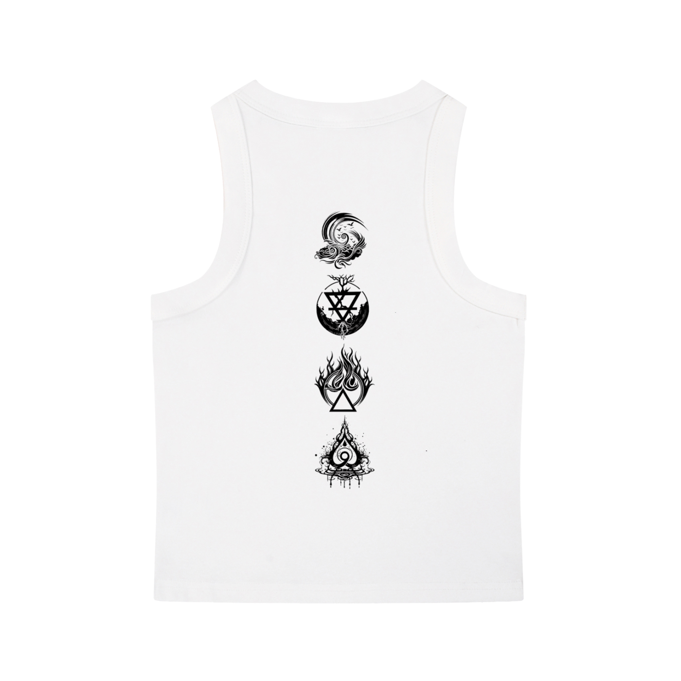4- E White Woman Snow Washed Tank Top