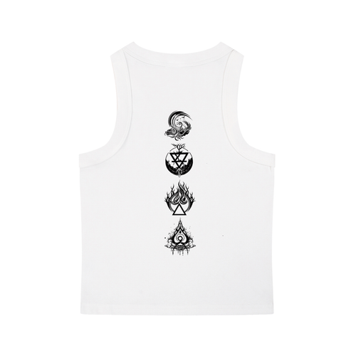 4- E White Woman Snow Washed Tank Top