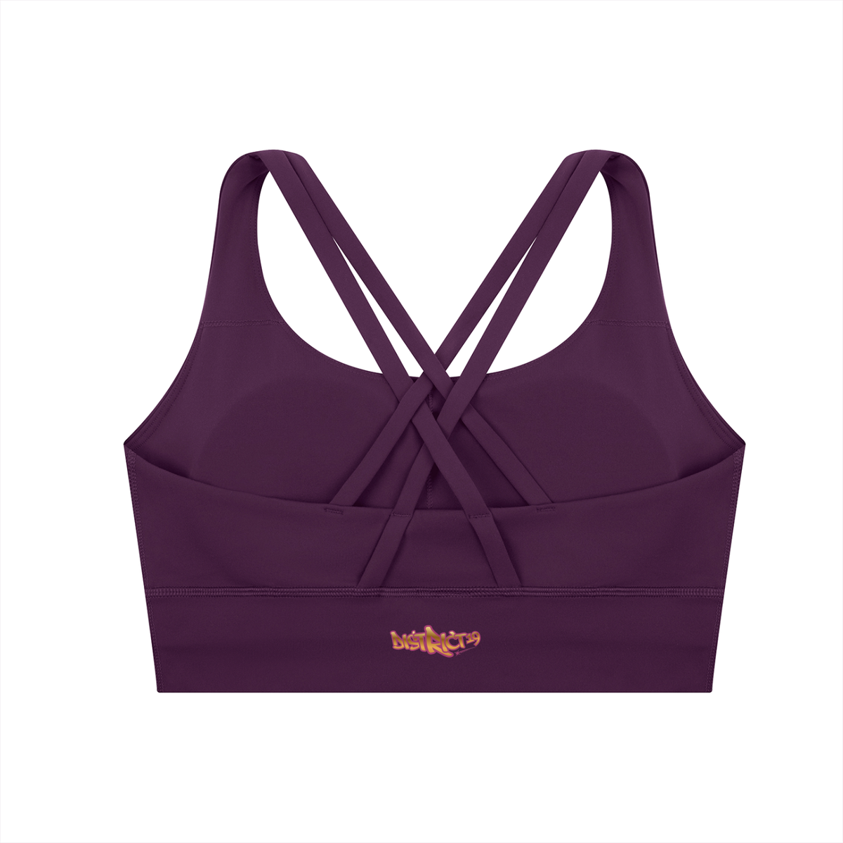 D19 Purple Strappy Criss-Cross Sports Bra