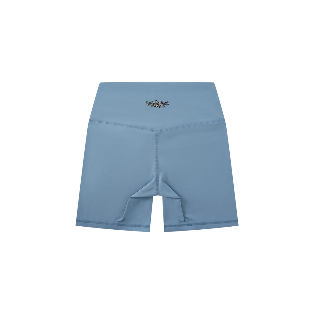D19 Blue Women's High-Waisted Biker Shorts