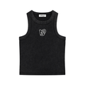 4-E Black Woman Snow Washed Tank Top