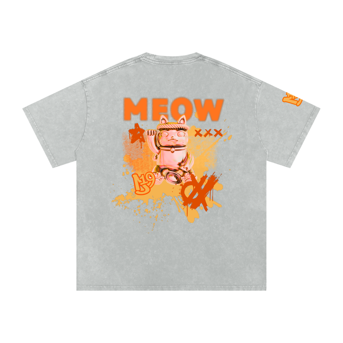 Snow Washed Oversized Cotton T-Shirt