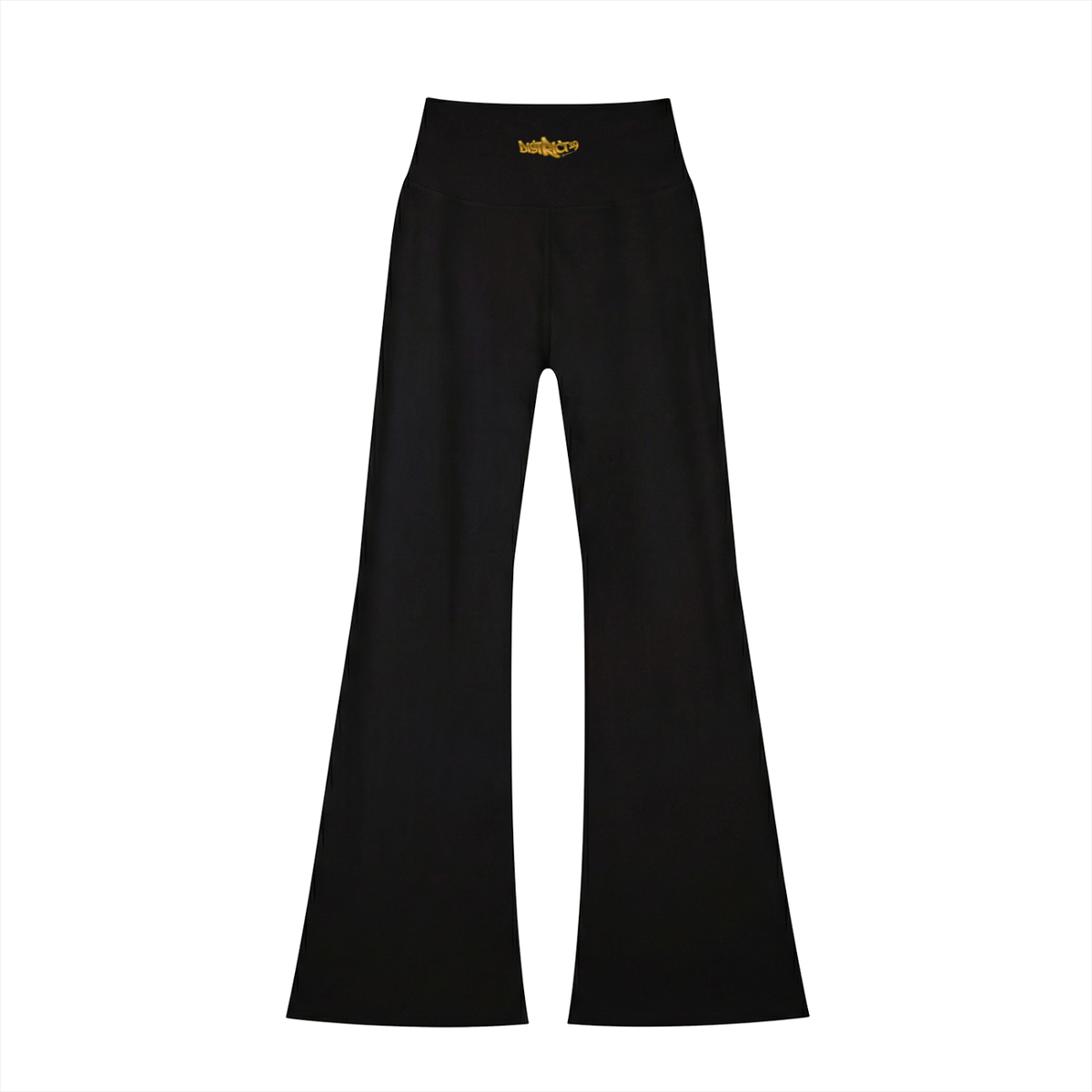 D19 Black Women's High-Waisted Flare Leggings