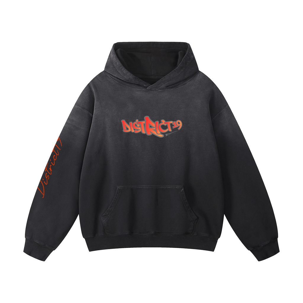 Fire 4-Elements Heavyweight Sunfade Oversized Hoodie