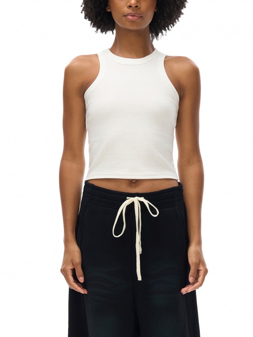 4-E Black Woman Snow Washed Tank Top