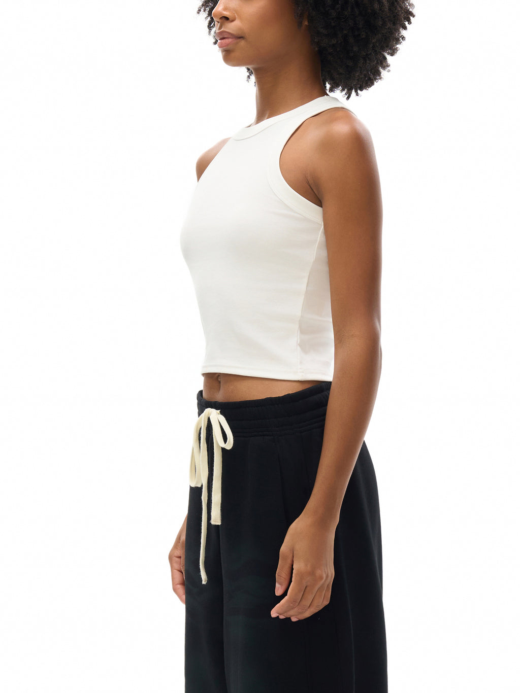 4- E White Woman Snow Washed Tank Top