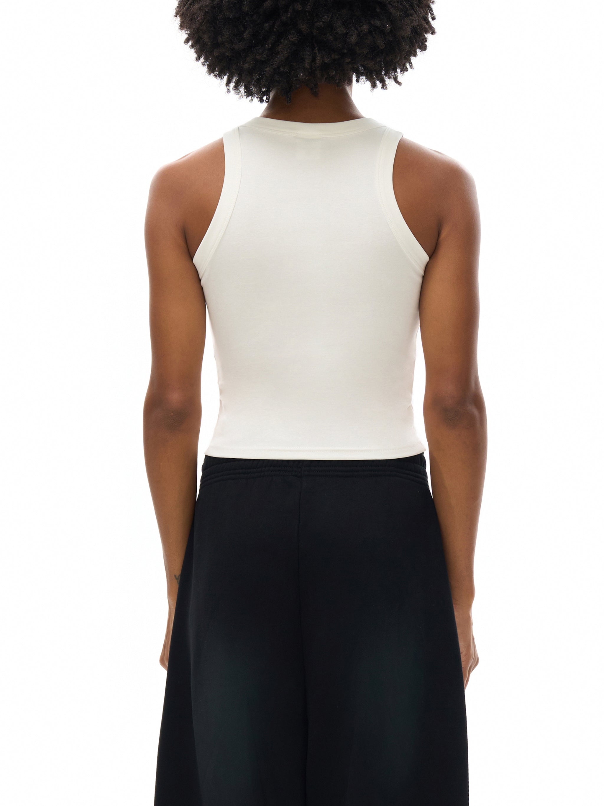 4-E Black Woman Snow Washed Tank Top