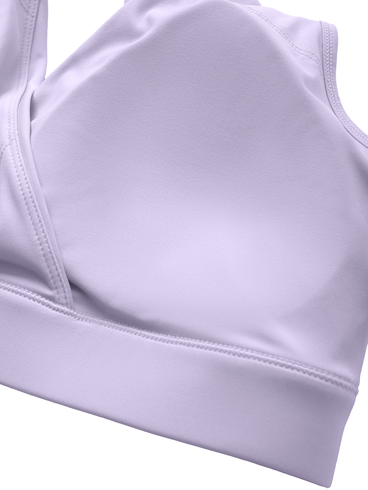 D19 Light Purple Women's Crossover V-Neck Sports Bra